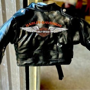 18mo Toddler Genuine Leather Harley Davidson Jacket Brand New